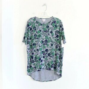 NWT Lularoe Irma floral print tunic top high low loungewear stretch comfy lounge